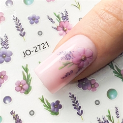 Lilla blomster klistermærker, JO-2721, GNB